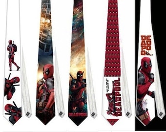 Necktie Deadpool Wade Wilson Superhéroe Cosplay