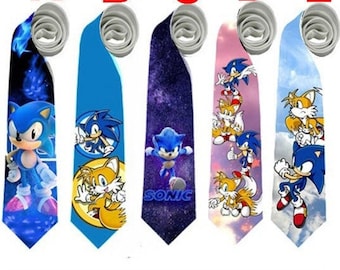 Necktie Tails Shadow Knuckles Silver Hedgehog Furry Jet Japanese Tie Cosplay