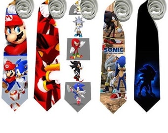 Necktie Tails Mario Shadow Knuckles Silver Hedgehog Rouge Amy Furry Shade Jet Japanese Tie Cosplay