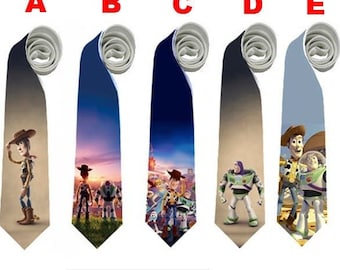 Necktie Woody Buzz Lightyear Rex Jessie Aliens Mr Potato Potatoe Tie Cosplay