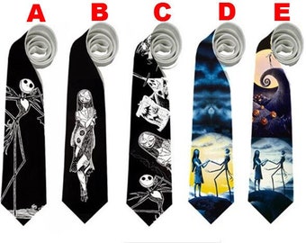 Necktie Nightmare Antes de Navidad Jack Skellington Halloween Cosplay