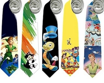 Necktie Peter Pan Wendy Jiminy Cricket Captain Hook Ariel Mermaid Gepetto Pinocchio Cosplay