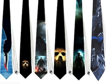 Necktie Freddy Kruger Jason Voorhees Friday 13th Horror Slasher Nightmare 80s Halloween Terror Burnt Cosplay