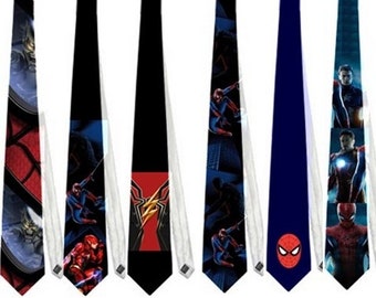 Lot De 6 Cravates De Mariée Super-héros - Qualité Supérieure, Motif Géométrique, Noir