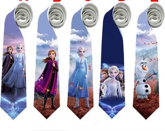 Corbata Frozen Elsa Princesa Olaf Muñeco de nieve Anna Sven corbata Cosplay