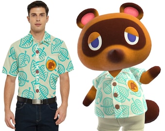 Men's Short Sleeve Pocket Shirt as Tom Nook from Crossing animals look-a-like cosplay READ the DESCRIPTION