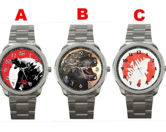 Sport metalen horloge Godzilla Gojira Japan Kaiju Cosplay LEES DE BESCHRIJVING