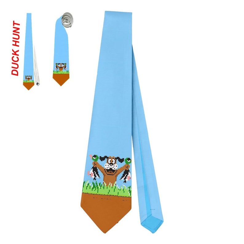 Necktie Retro Games Duck Hunt Space Inviders Tetris Prince Persia Cosplay A