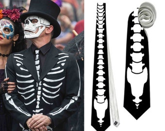 Cravate James Bond Day of the Dead Spy Cosplay