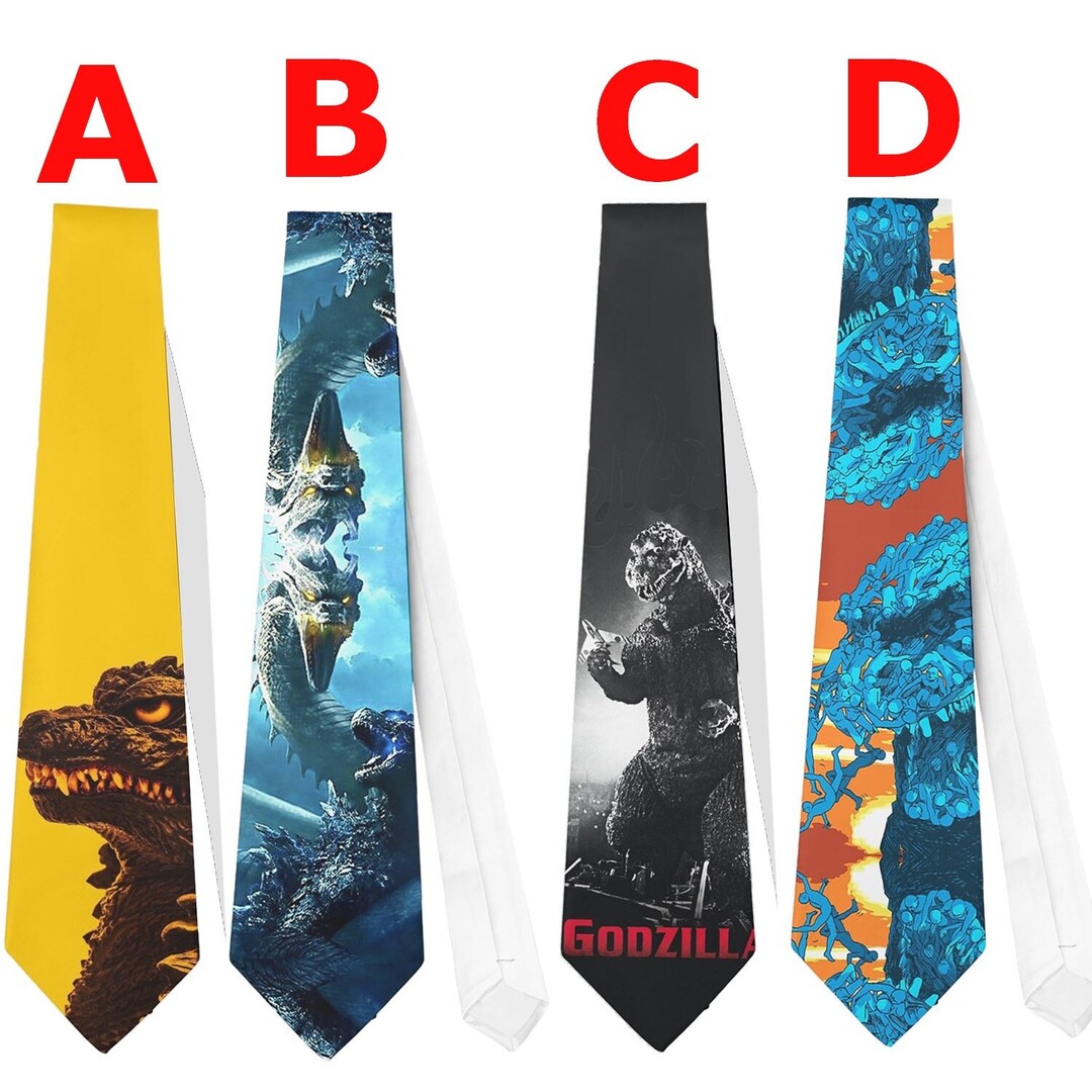 Necktie Godzilla Kaiju Ocean Ghidorah Shin Monster Japanese Tie