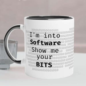 Mug programmeur amusant - « Show Me Your Bits » - Conception binaire codée