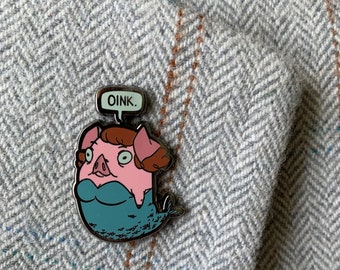 Merpig Enamel Pin