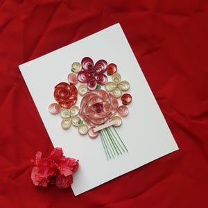 Carta quilling a forma di bouquet