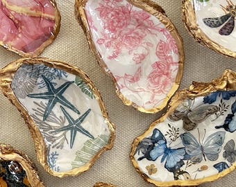 Oyster Shell Ring Dish, Oyster Dish, Oyster Shell, Oyster Ring Dish, Oyster Shell Jewelry Dish, Oyster Dish Silver, Trinket Dish, Shell Dish