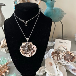 Sea Shell Necklace, Shells & Chains Necklace, Handmade Shell Necklace, Natural Shell Necklace, Natural Shell Pendant, Genuine Shell Jewelry