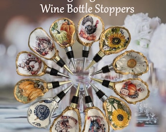 Wine Bottle Stopper, Wine Bottle Favor, Unique Wine Gift, Bottle Cork, Champagne Stopper, Unique Hostess Gift, Wine Keeper, Oyster Stoppers
