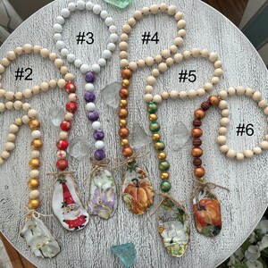 Oyster Shell Necklace, Coastal Jewelry, Blessing Beads, Oyster Christmas Gift, Oyster Shell decor, Coastal Decor, Gratitude Beads, Nautical