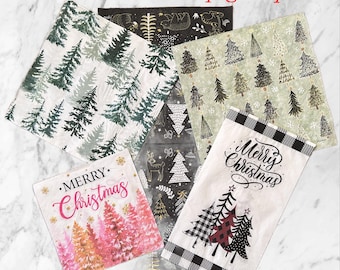 Christmas Tree Decoupage Napkins: Holiday DIY Crafts