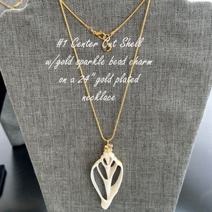 Sea Shell Necklace, Shells & Chains Necklace, Handmade Shell Necklace, Natural Shell Necklace, Natural Shell Pendant, Genuine Shell Jewelry