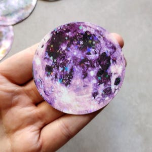 Holographischer Mond Sticker: Mystischer Mond Sticker