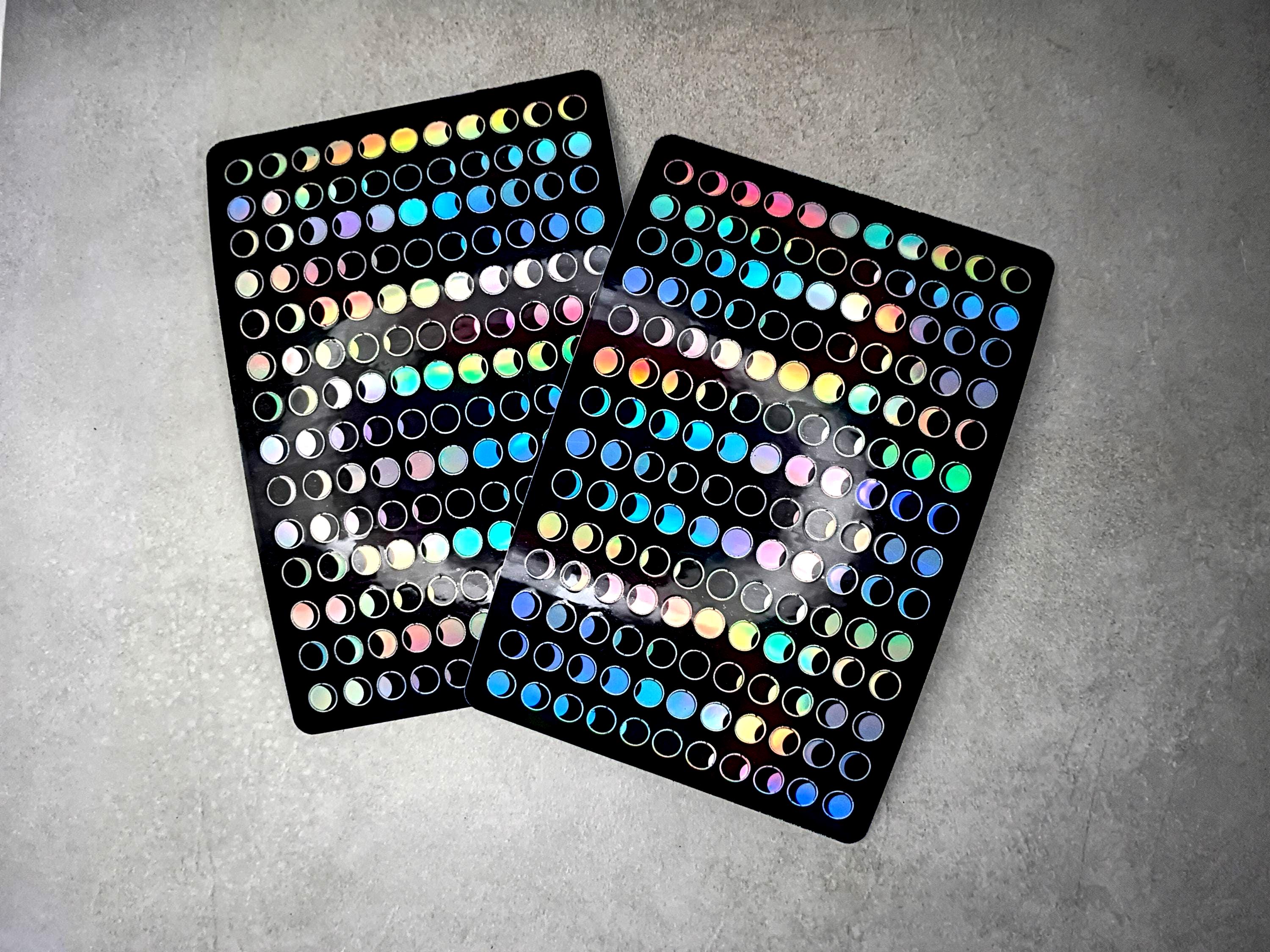 Holographic Moon Phases Sticker Sheet - Lunar Calendar Astrology ...