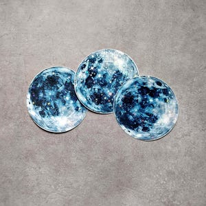 Moon Holographic Sticker- Lunar Decal for Laptops, Kindles, Water Bottles and Celestial Vinyl Gift image 3