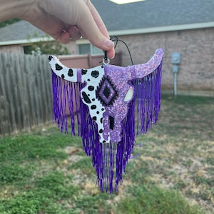Purple bull skull freshie