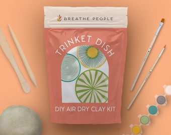 DIY Trinket Dish Air Dry Clay Kit – Craft Project for Adults & Teens