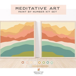 Adult Paint by Number Kit – Self Care Gift, Paint by Numbers for Adults, Art Therapy DIY Craft Kit, Paint Party, Sip and Paint Kit