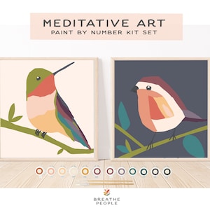 Paint by Numbers Kit – Relaxing Painting Kits for Adults and Kids, Beginner DIY Art Set, Includes Guided Meditations and Journaling Prompts