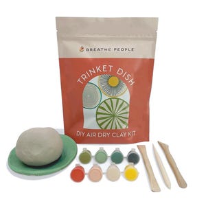 DIY Trinket Dish Air Dry Clay Kit - DIY Clay for Adults- Craft Kit for Teens - Clay Craft Kits - Screen Free Activity
