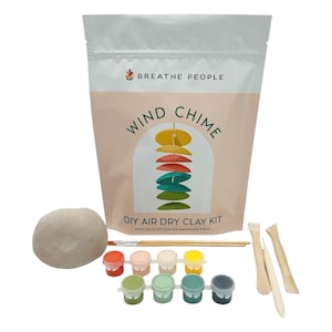 DIY Air Dry Clay Wind Chime Kit – Make Your Own Hanging Chimes | Mindful Craft Kit | Air Dry Clay Project | Gift for Crafters & Teens – adult craft kit