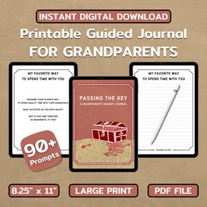 Passing the Key: A Grandparent&#39;s Memory Journal - Keepsake Book for Grandparents to Record Memories, Stories, and Wisdom for Grandchildren
