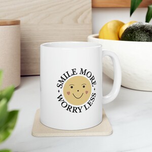 Tazza in ceramica Smile Mug, tazza regalo da 11 once Tazza personale