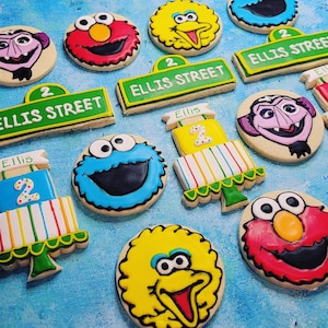 1 Dozen Sesame Street Sugar Cookies