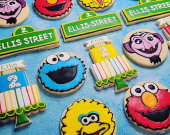 1 Dozen Sesame Street Sugar Cookies