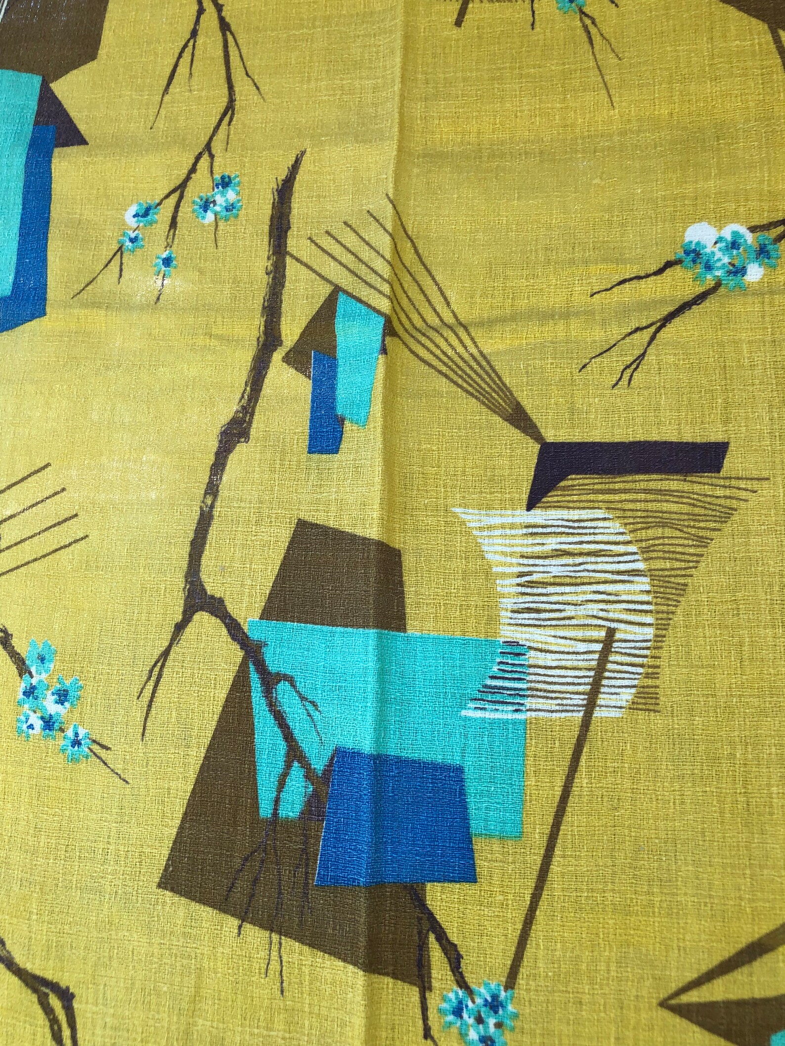 50s Atomic Curtain Panel - Etsy