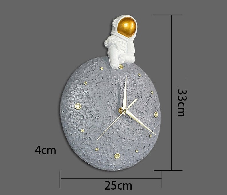 Themed Wall Clock Kitchen Decor Kids Room Decor 3D Astronaut Etsy