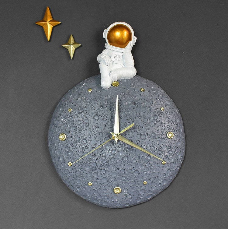 Themed Wall Clock Kitchen Decor Kids Room Decor 3D Astronaut Etsy