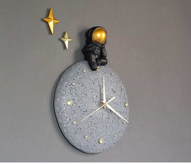 Themed Wall Clock Kitchen Decor Kids Room Decor 3D Astronaut Etsy