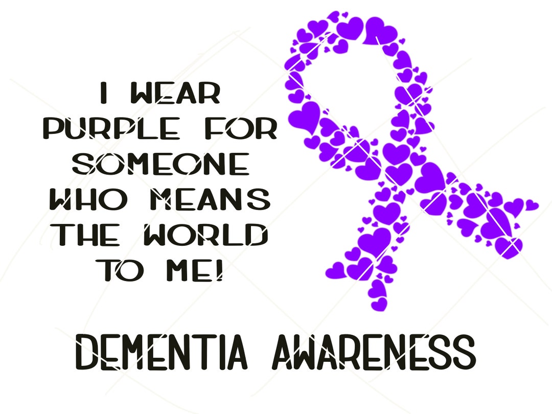 Dementia Awareness Purple Ribbon Hearts - Etsy