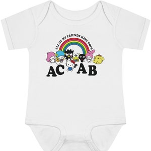 Mono ACAB / Niño político, Bebé radical, Regalo FTP, Sin justicia no hay paz, Ropa de izquierda, Desfinanciar a la policía, Regalo activista, Anticapitalista