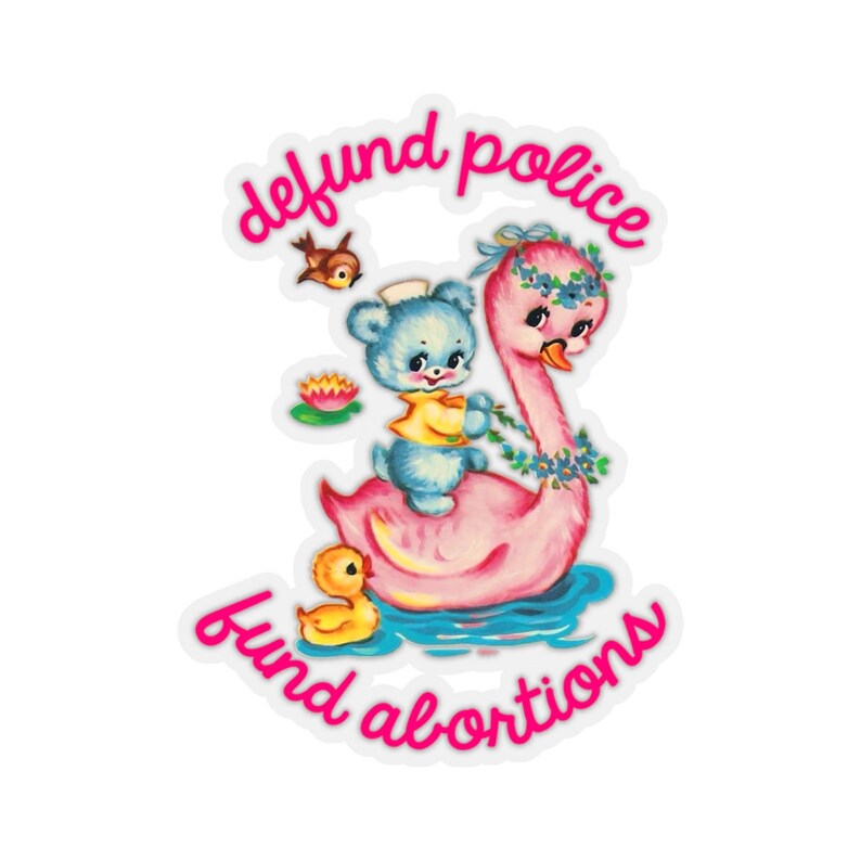 Defund Police Fund Abortions Stickers | Pro Choice, Feminist Gift, Feminist Sticker, Political Present, ACAB Gift, FTP, 1312, Defund Police image 2