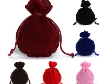 Sac à bijoux, sac cadeau, sac cadeau, sac en velours, sac en velours, sac en tissu, sac à cordon, cadeaux bijoux, sac d'emballage cadeau