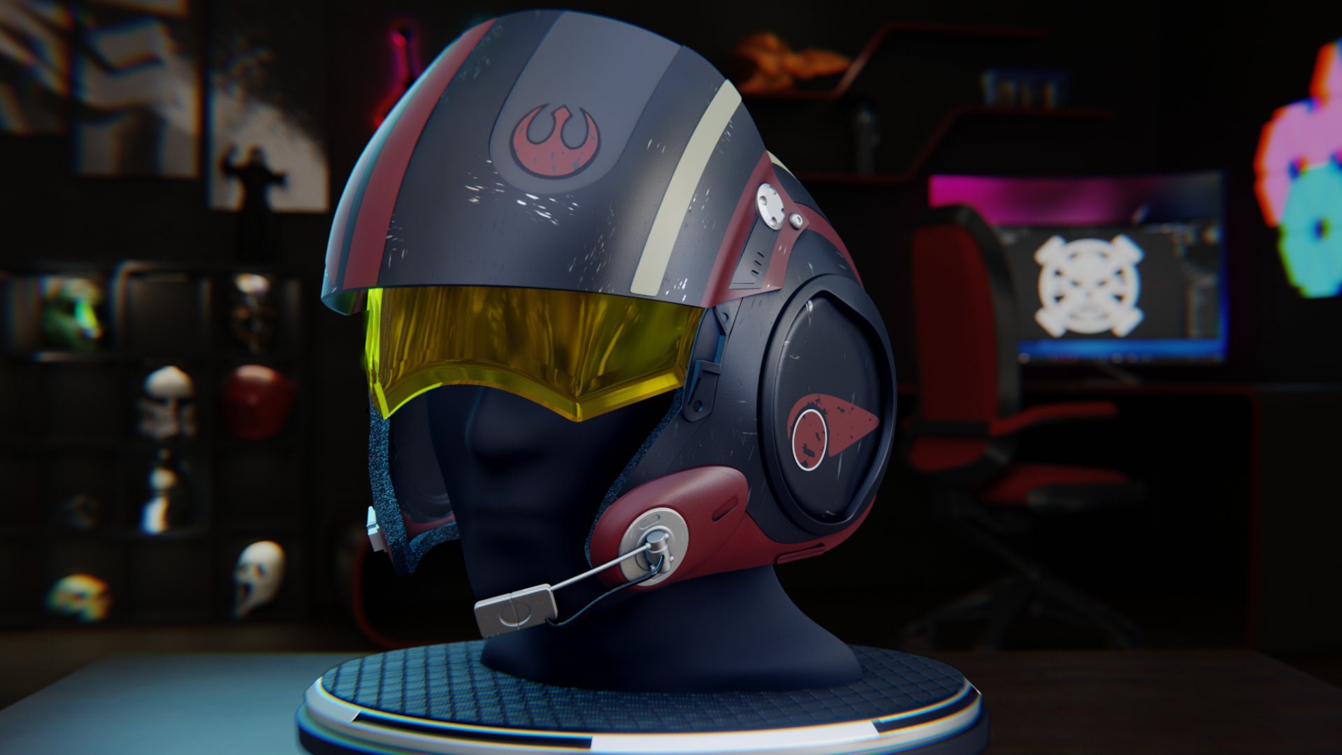 X-wing Pilot Helmet (poe Dameron) From Star Wars the Force Awakens 