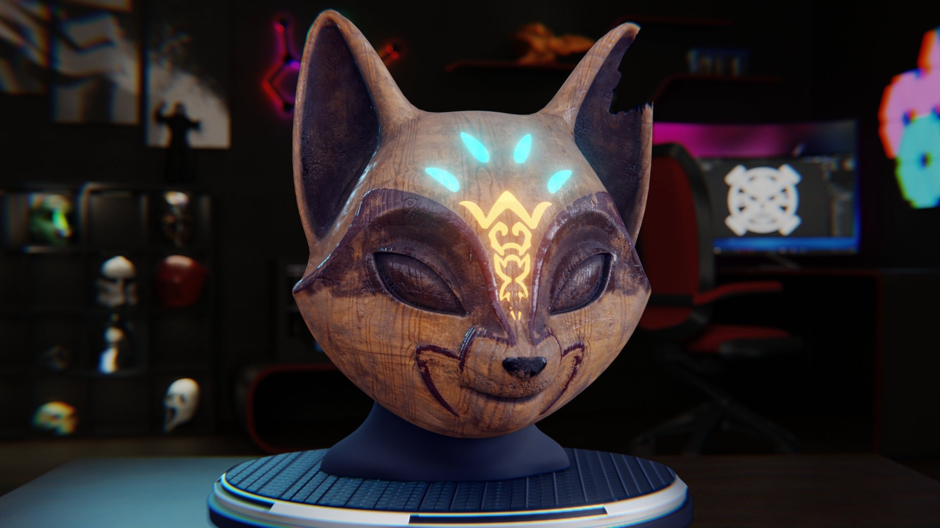 Wood Animal Mask From Kena Bridge of Spirits fanartstl Etsy