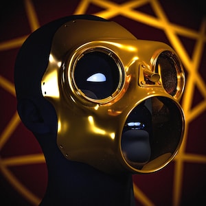 Sid Wilson Golden Gas mask, Slipknot DJ /STL FILE for printing