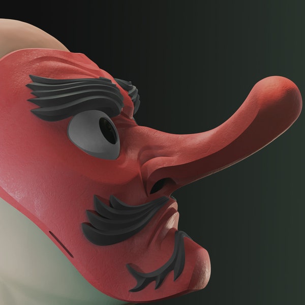 Tengu mask - 3D printable model