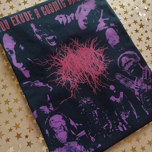 MANDY MOVIE original artwork graphic t-shirt. &quot;You Exude a Cosmic Darkness&quot;. 100% cotton. Vegan. Environmentally friendly.