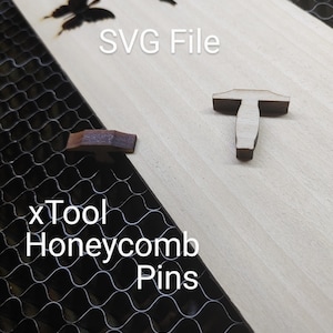 xTool Honeycomb Panel pins, LOW PROFILE, SVG file.
